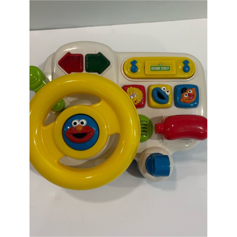 Vtg 1997 Tyco Sesame Street Elmo Baby Toddler Car Steering Wheel Toy
